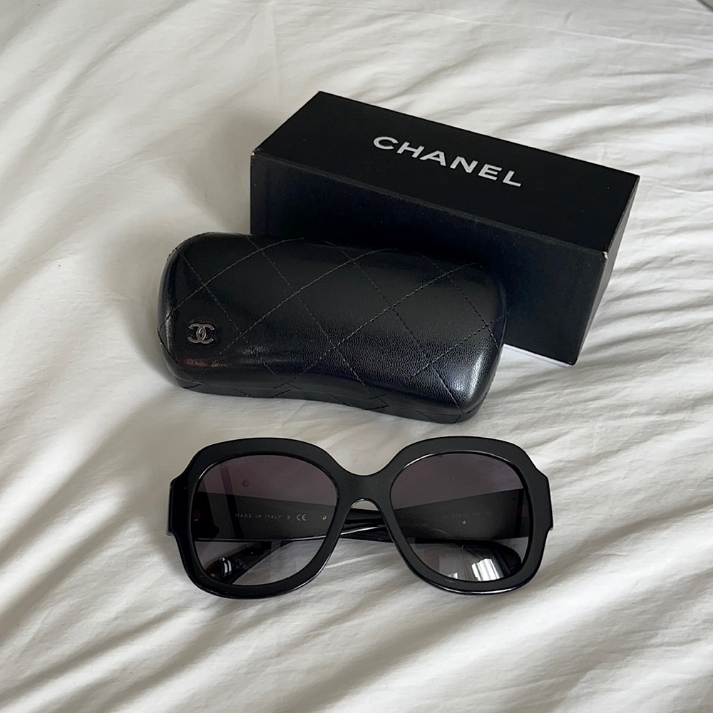 CHANEL Acetate CC Sunglasses 5373 Black